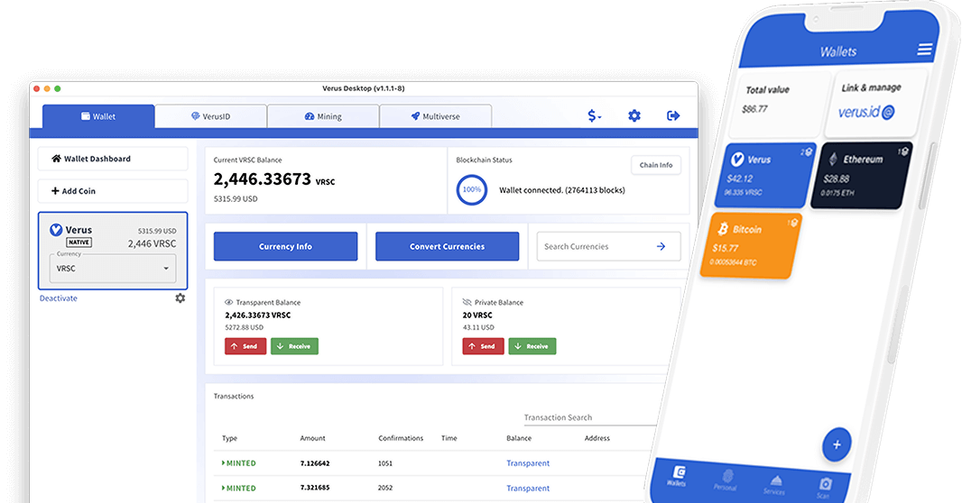Verus Wallet Interface